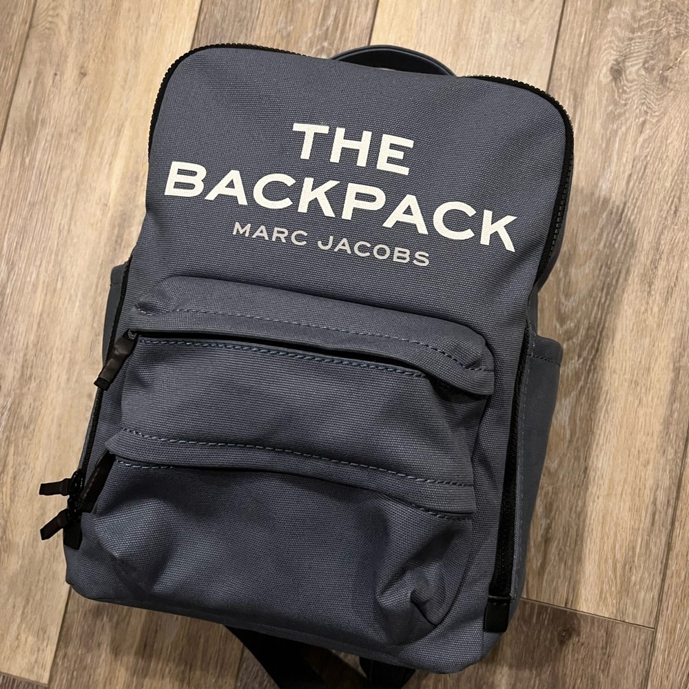Marc Jacobs The Backpack Shadow Blue Canvas NWT